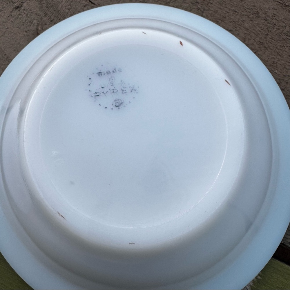Pyrex Turquoise Band Rim Soup / Salad Bowls set of 2 - Picture 9 of 11